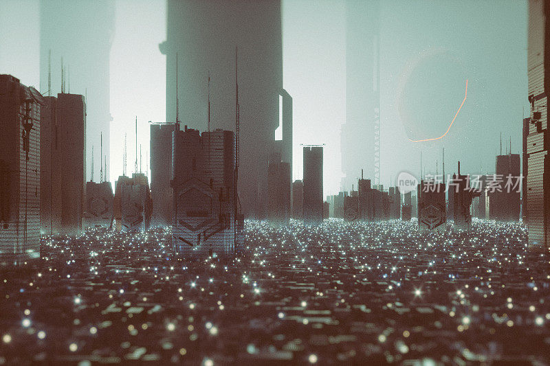 Futuristic cityscape